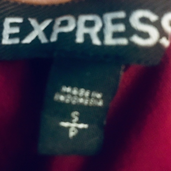 Express Burgundy Strappy Romper with Pockets Small - Picture 7 of 7